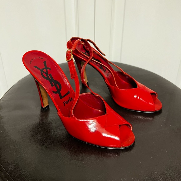 YSL red patent shoes - Picture 1 of 8